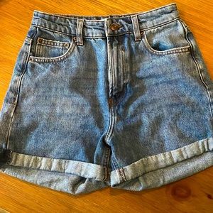 Bershka high rise denim shorts